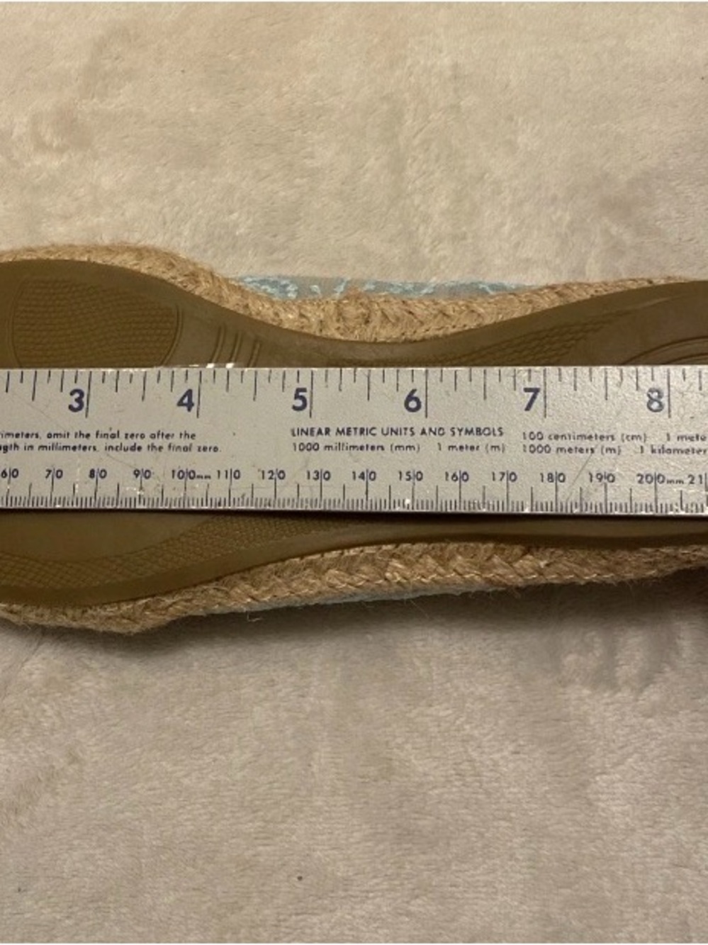Bella Marie Light Blue Sequin Espadrille Flats - Picture 10 of 12